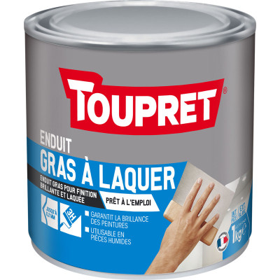 TOUPRET - Enduit Gras à Laquer Pâte 1 kg