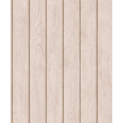 DECOR DESIGN - M898-07 - Vinyle Sur Intissé Rayure Bois Beige 10 x 0.53 m