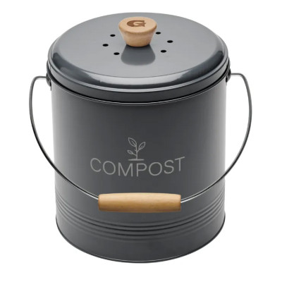 NOGENT 3 ETOILES - Seau à Compost 4.5L + Filtre & Seau Plastique 3L Gris