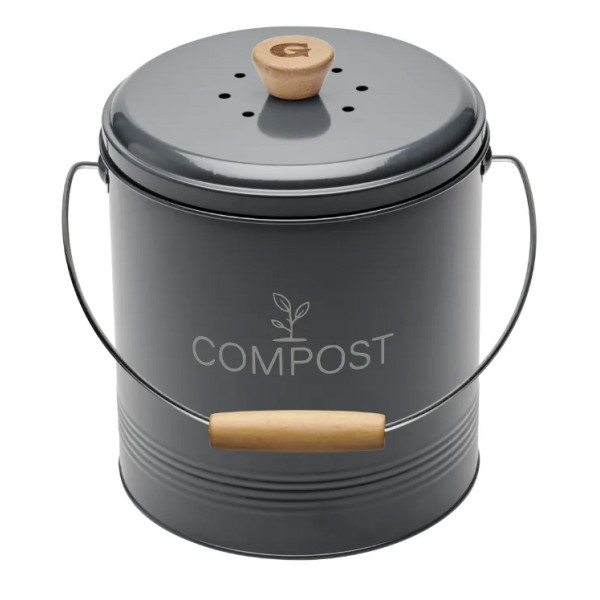 NOGENT 3 ETOILES - Seau à Compost 4.5L + Filtre & Seau Plastique 3L Gris
