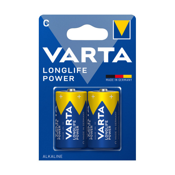 VARTA - Piles Alcalines Longlife Power LR14/C 1.5V Lot de 2