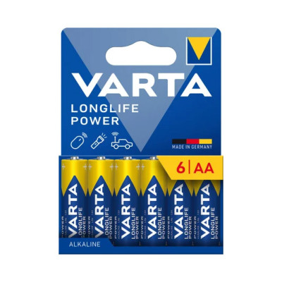 VARTA - Piles Alcalines Longlife Power AA/LR6 Lot de 6