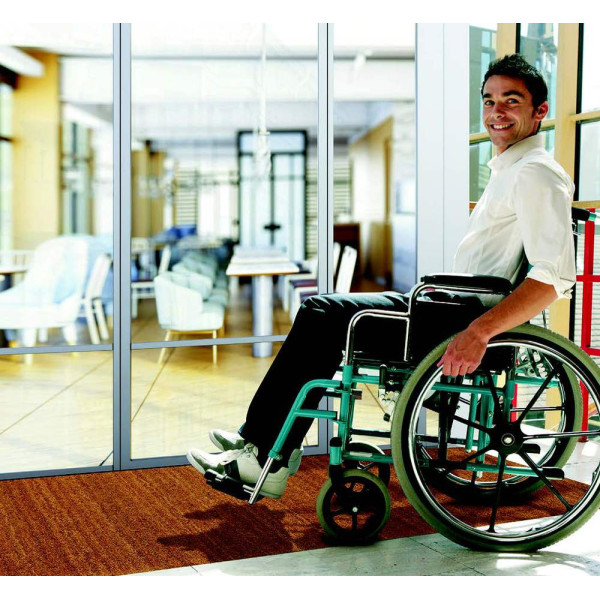 DECORAMA - Tapis Brosse Coco Écru Spécial PMR 23 mm 1 m x 10 m