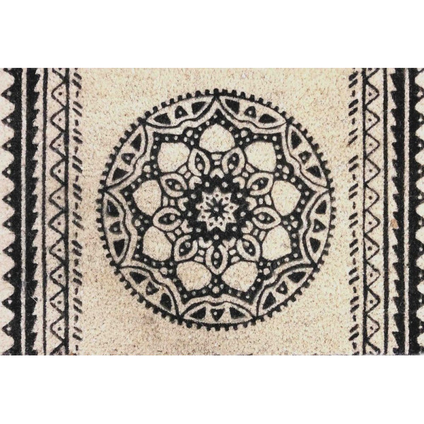 BTB - Tapis Coco Imprimé Mandala 40 x 60 cm