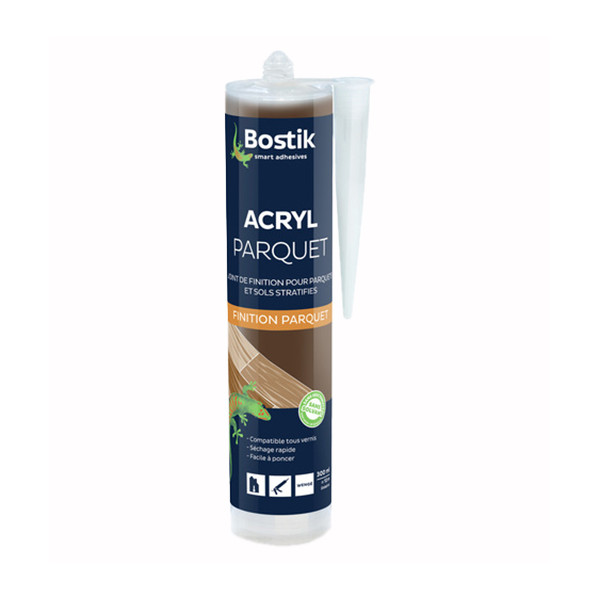 BOSTIK - Acryl Parquet Joint de Finition Acrylique Cartouche de 300 ml