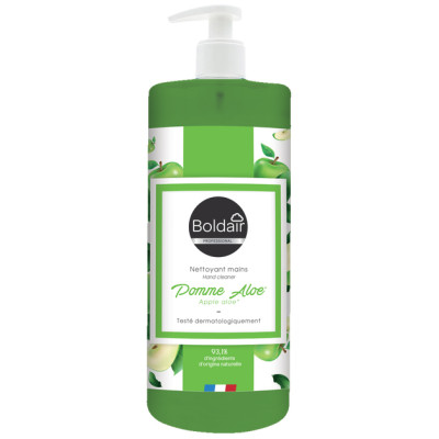 BOLDAIR - Savon Nettoyant Mains Pomme Aloé 93% Naturel 500 ml