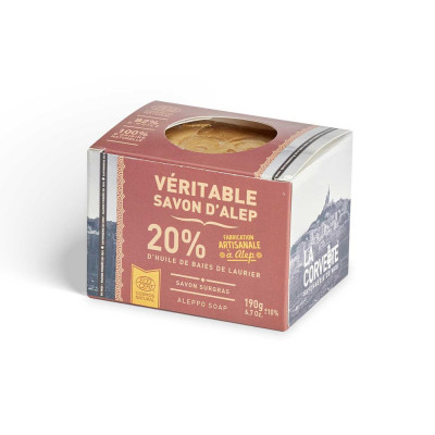 LA CORVETTE - Véritable Savon d'Alep 20% Huile de Laurier 190 g