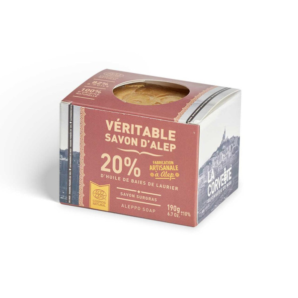 LA CORVETTE - Véritable Savon d'Alep 20% Huile de Laurier 190 g