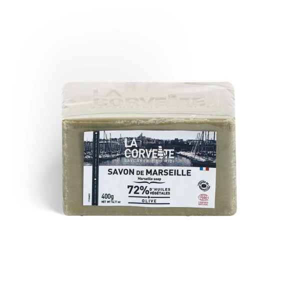LA CORVETTE - Pain de Savon de Marseille à l'Huile d'Olive 72% Végétal 400 g