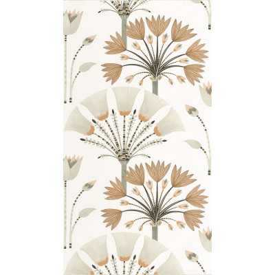 DECORAMA - ELC105277029 - Papier Peint Vinyle Sur Intissé Vert Amande et Doré