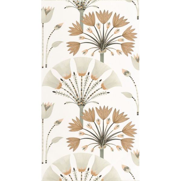 DECORAMA - ELC105277029 - Papier Peint Vinyle Sur Intissé Vert Amande et Doré