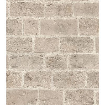 DECORAMA - 865721 - Papier Peint Vinyle Motif Paves Vezelay Beige Gris