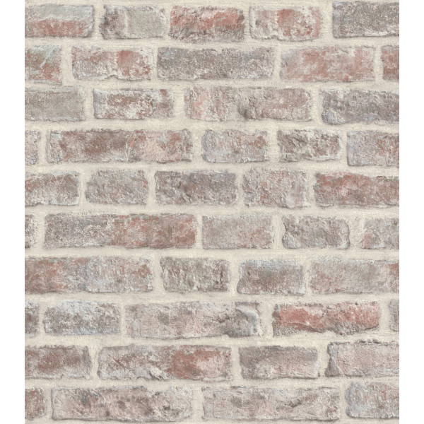 DECORAMA - 795141 - Papier Peint Vinyle Brique De Chaourse Gris