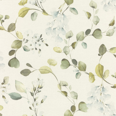 DECORAMA - 582222 - Papier Peint Vinyle Motif Fleurs Bleu