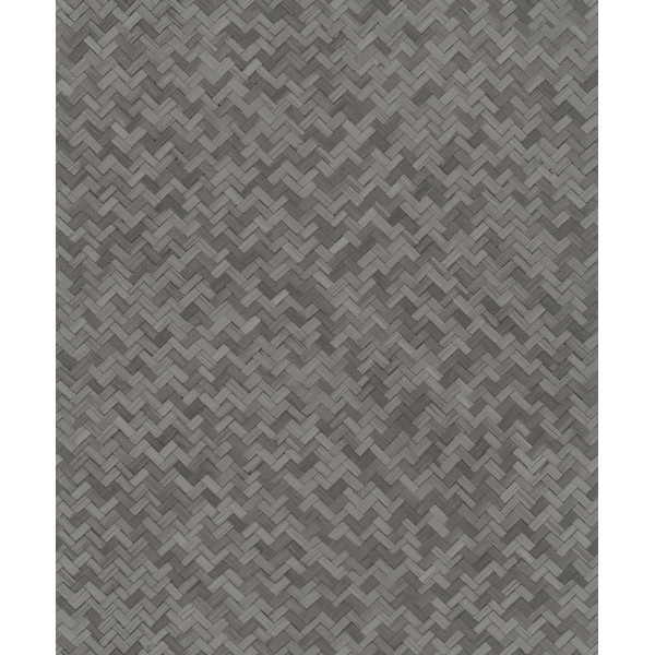DECORAMA - 33310 - Papier Peint Intissé Effet Tressage Graphique Gris Foncé