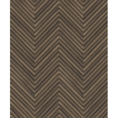 DECORAMA - 33378 - Papier Peint Intissé Effet Chevron Bois Foncé