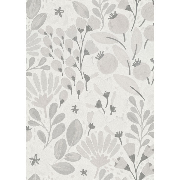DECORAMA - 10518-10 - Papier Peint Vinyle Grainé Sur Intissé Jardin Poetic Gris