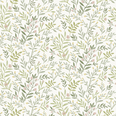 DECORAMA - A78801 - Papier Peint Vinyle Intissé Leafy Trail Vert