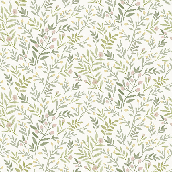 DECORAMA - A78801 - Papier Peint Vinyle Intissé Leafy Trail Vert