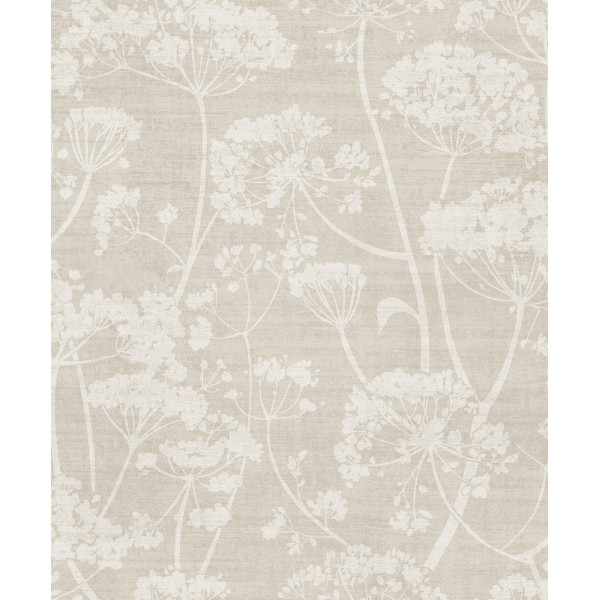 DECORAMA - 204901 - Papier Peint Vinyle Intissé Cow Parsley Beige