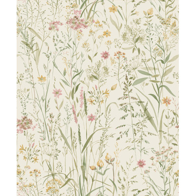 DECORAMA - A74501 - Papier Peint Vinyle Intissé Free Flower Jaune Vert