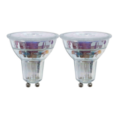 PROLIGHT - Ampoule Transparente Spot LED GU10 3.1W 230 lm Blanc Chaud Dimmable Lot de 2