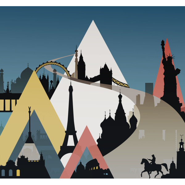 KOMAR - Papier Peint Panoramique Sightseeing 300 x 280 cm