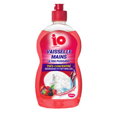 IO - Liquide Vaisselle Ultra Puissant Fruit Rouges 500 ml