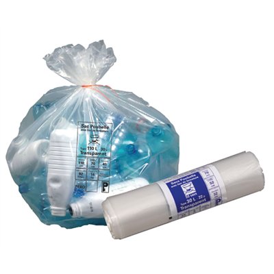 SPHERE - Sac poubelle transparent - 50 L - 24 microns - x30