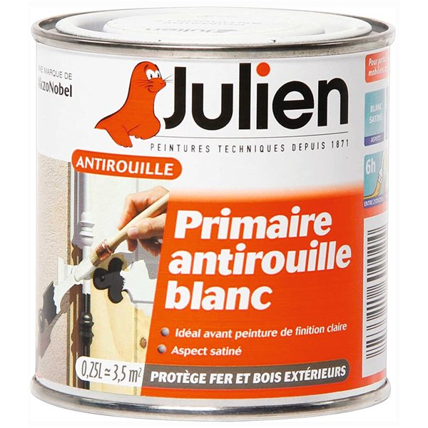JULIEN - Antirouille féri primaire 0.25l blanc 5108165