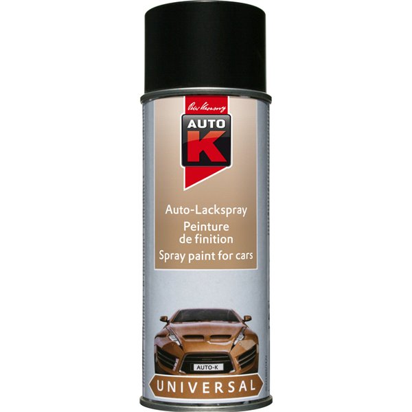AUTO K - Peinture de Finition Satin Noir Aérosol 400ml
