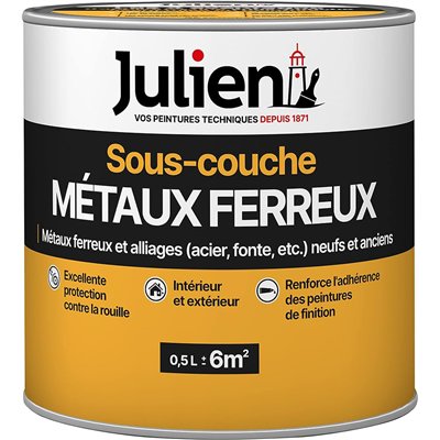 JULIEN - Sous-Couche Métaux Ferreux Blanc 0.5L