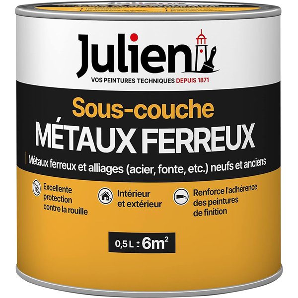 JULIEN - Sous-Couche Métaux Ferreux Blanc 0.5L