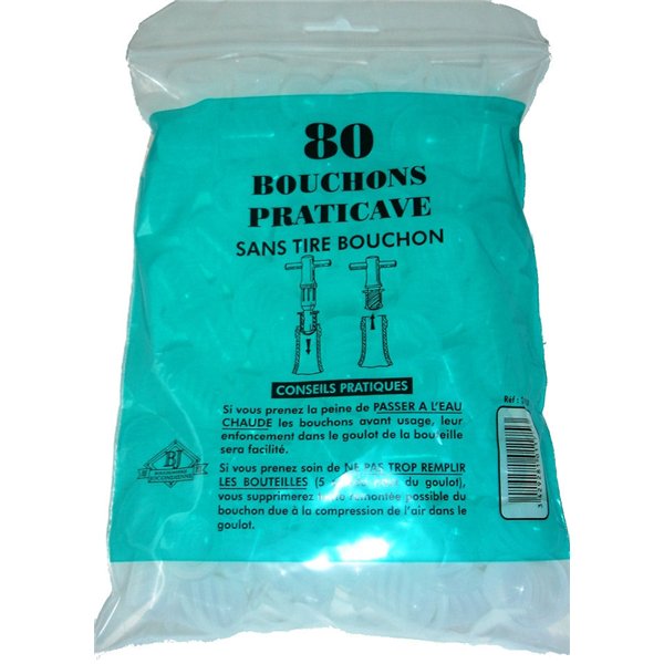 BOUCHONNERIE JOCONDI - bouchons PRATICAVE LOT DE 80