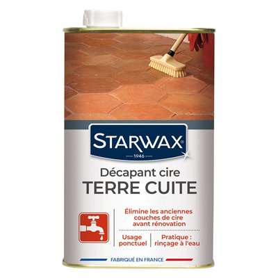 STARWAX - Décapant Cire - Tomettes et Terres Cuites 1L