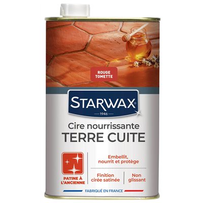 STARWAX - Cire, Patine à l'Ancienne - Tomettes et Terres Cuites 1L
