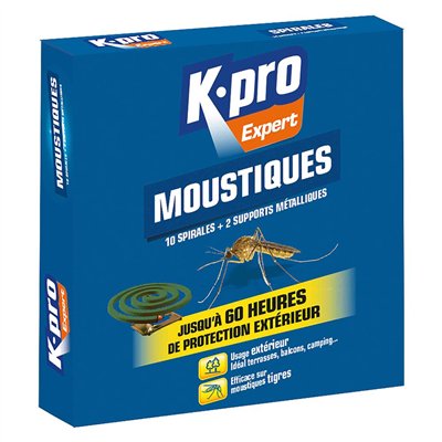KAPO - Anti Moustiques 10 Spirales +2 Supports