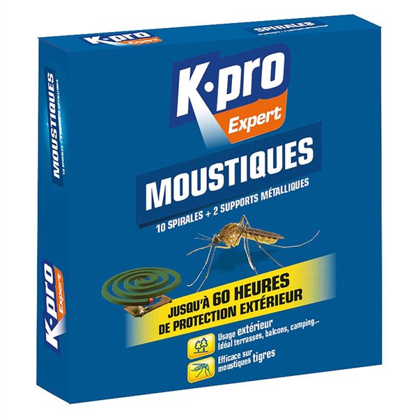 KAPO - Anti Moustiques 10 Spirales +2 Supports