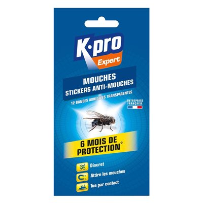 KAPO - Anti Mouches : Bandes Adhésives Étui de 12 Bandes