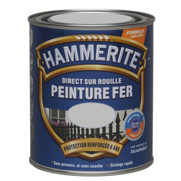 HAMMERITE - Hammerite fer bril.laque 0.75l argent 070743