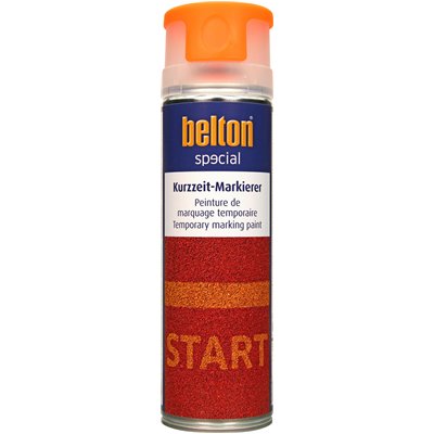 BELTON - Peinture SPECIAL Marquage Temporaire Aérosol 500ml Orange