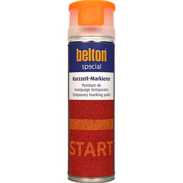 BELTON - Peinture SPECIAL Marquage Temporaire Aérosol 500ml Orange