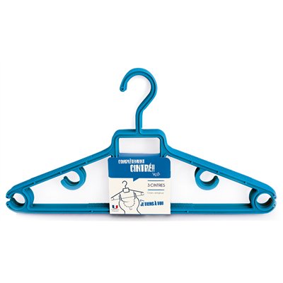 COPEFA - 3 Cintres Rainurés Crochet Fixe