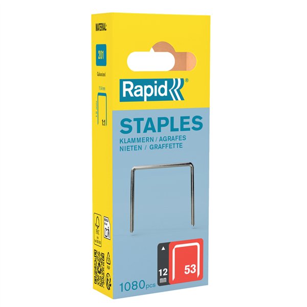 RAPID - Agrafe type 53/12mm galva 1080 bl