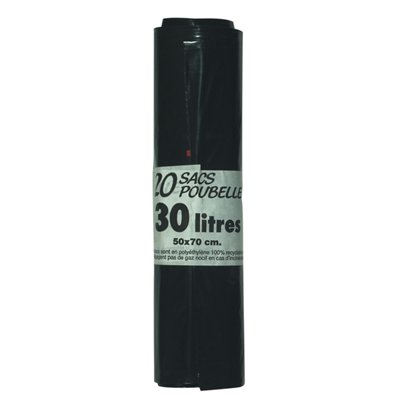 PUBLI EMBAL - Sacs Poubelle "Renforcés" Noirs en Rouleau