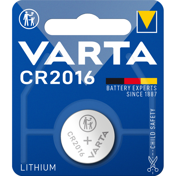 VARTA - PILE LITHIUM BOUTON CR2016 BLISTER DE 1