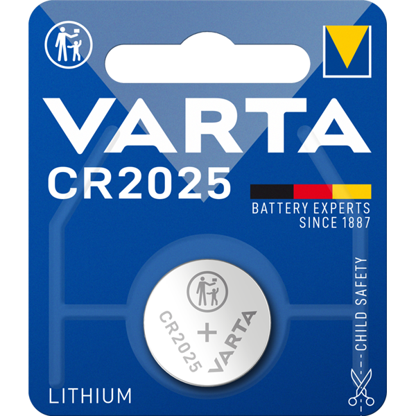VARTA - PILE LITHIUM BOUTON CR2025 BLISTER DE 1