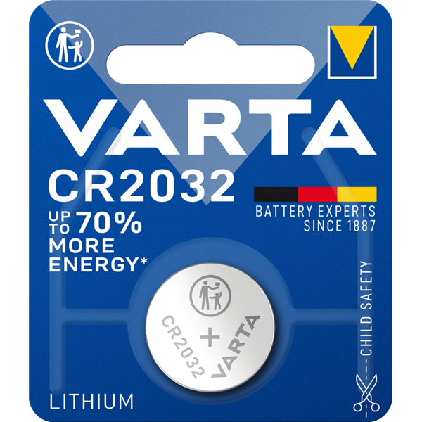 VARTA - PILE LITHIUM BOUTON CR2032 BLISTER DE 1