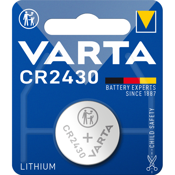 VARTA - PILE LITHIUM BOUTON CR2430 BLISTER DE 1