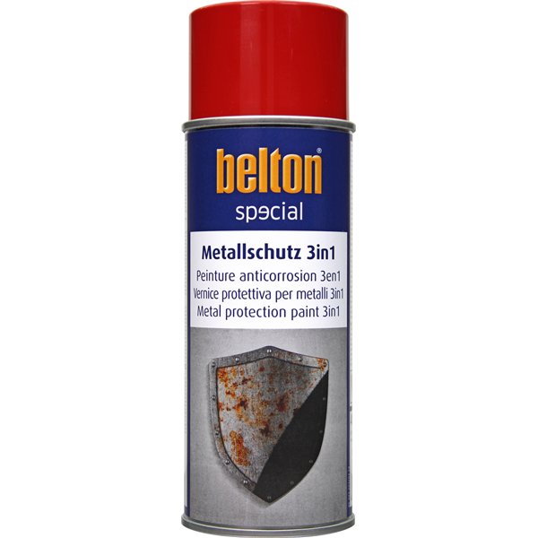 BELTON - Peinture SPECIAL Anticorrosion 3 en 1 Aérosol 400ml Rouge
